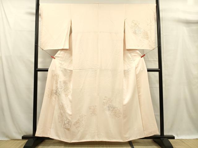 平和屋着物■訪問着 刺繍 色紙花文 正絹 逸品 DABF0908ya