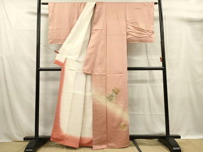 平和屋着物■訪問着　雪輪花松文　暈し染め　金彩　正絹　逸品　未使用　DABF0913ya