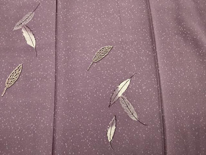 平和屋着物■中国三大刺繍　相良刺繍　訪問着　舞葉文　正絹　逸品　DABF0917ya
