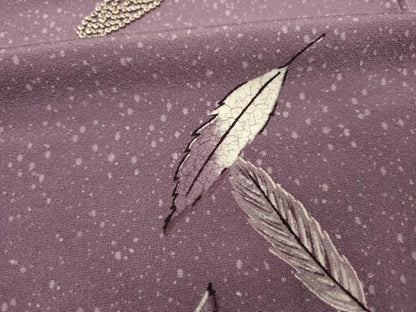 平和屋着物■中国三大刺繍　相良刺繍　訪問着　舞葉文　正絹　逸品　DABF0917ya