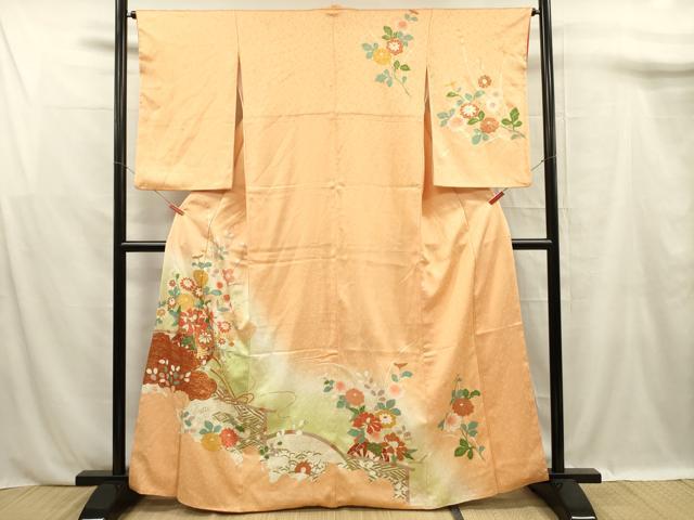 平和屋着物■訪問着　駒刺繍　花車文　暈し染め　金彩　小田急百貨店扱い　正絹　逸品　DABF0923ya