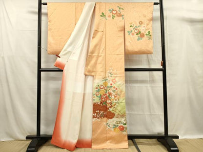 平和屋着物■訪問着　駒刺繍　花車文　暈し染め　金彩　小田急百貨店扱い　正絹　逸品　DABF0923ya