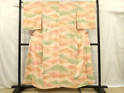 平和屋着物■上質な小紋　霞文　暈し染め　正絹　逸品　DABF0926ya