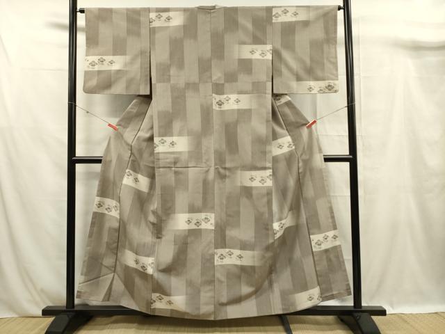 平和屋着物■上質な紬 草花文 正絹 逸品 DABF0932ya
