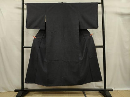 平和屋着物■上質な紬　縞　正絹　逸品　未使用　DABF0934ya