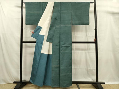 平和屋着物■上質な紬　霞文　正絹　逸品　未使用　DABF0943ya