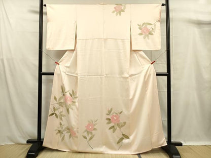 平和屋着物■訪問着　草花文　正絹　逸品　DABF0956ya