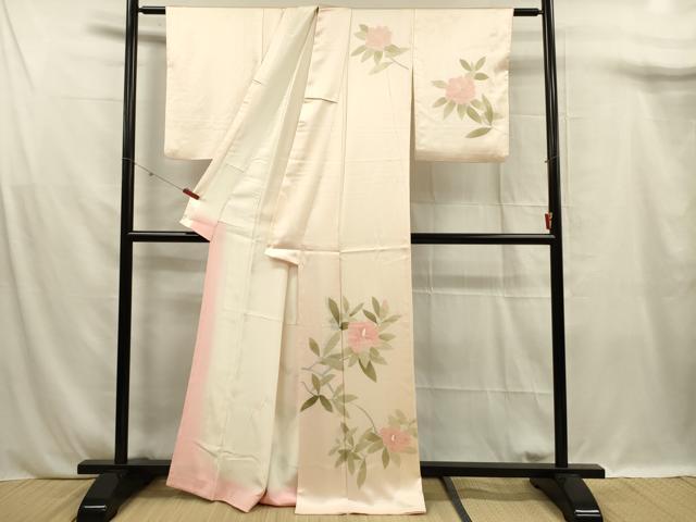 平和屋着物■訪問着　草花文　正絹　逸品　DABF0956ya