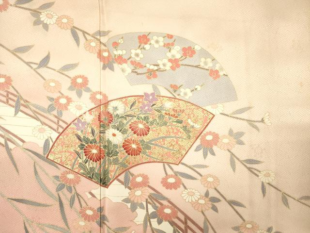 平和屋着物■訪問着　地紙花文　暈し染め　金彩　正絹　逸品　DABF0957cd