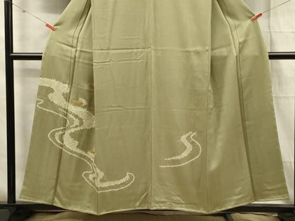 平和屋着物■中国三大刺繍　スワトウ刺繍　汕頭刺繍　総刺繍　訪問着　絞り　金糸　正絹　逸品　DABF0959ya