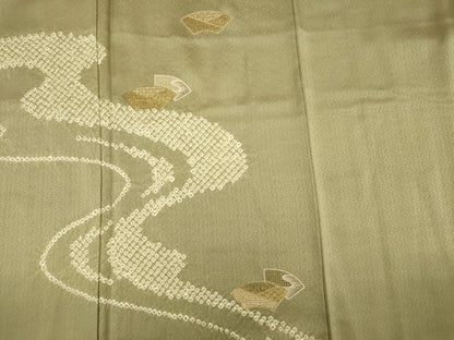 平和屋着物■中国三大刺繍　スワトウ刺繍　汕頭刺繍　総刺繍　訪問着　絞り　金糸　正絹　逸品　DABF0959ya