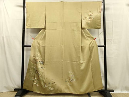 平和屋着物■訪問着　人物風景花文　暈し染め　金銀彩　正絹　逸品　DABF0962ya
