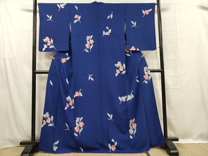 平和屋着物■上質な小紋　草花文　正絹　逸品　DABF0968ya