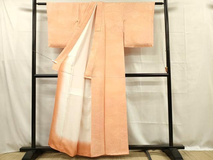 平和屋着物■上質な小紋　草花地紋　暈し染め　正絹　逸品　DABF0972ya
