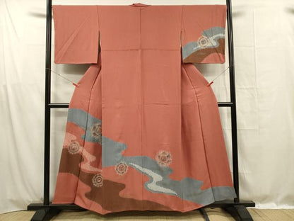 平和屋着物■中国三大刺繍　スワトウ刺繍　汕頭刺繍　総刺繍　訪問着　絞り　花鳥丸文　金銀彩　正絹　逸品　DABF0975ya