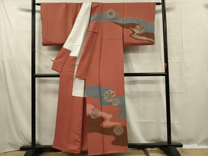 平和屋着物■中国三大刺繍　スワトウ刺繍　汕頭刺繍　総刺繍　訪問着　絞り　花鳥丸文　金銀彩　正絹　逸品　DABF0975ya
