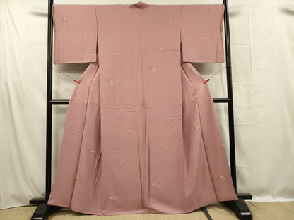 平和屋着物■上質な小紋　花丸文　金銀糸　正絹　逸品　DABF0978ya