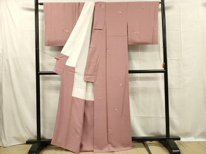 平和屋着物■上質な小紋　花丸文　金銀糸　正絹　逸品　DABF0978ya