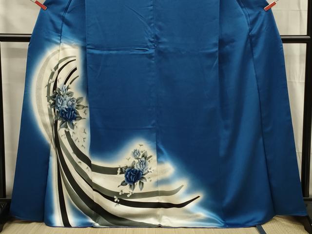 平和屋着物■訪問着 薔薇 バラ 暈し染め 正絹 逸品 DABF0980ya