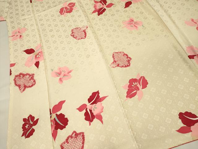 平和屋着物■上質な小紋　絞り　草花文　金彩　正絹　逸品　DABF0981ya