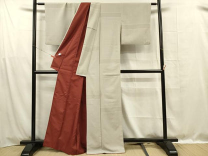 平和屋着物■小紋　亀甲柄　洗える着物　DABF0988ya