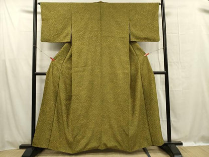 平和屋着物■上質な小紋　花唐草文　正絹　逸品　DABF0996ya