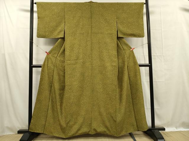 平和屋着物■上質な小紋　花唐草文　正絹　逸品　DABF0996ya