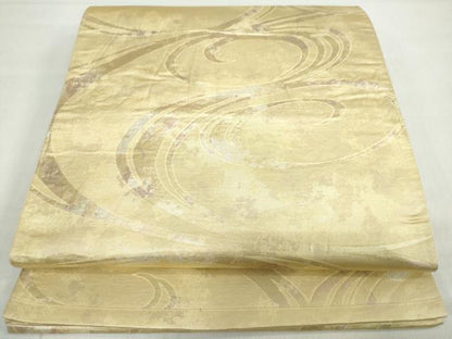 平和屋着物◎六通柄袋帯 流水文 引箔 正絹 逸品 DABF1043ud