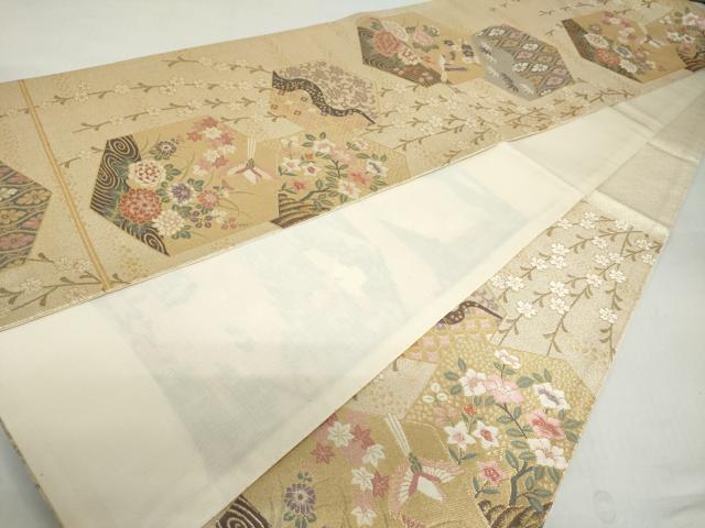 平和屋着物◎六通柄袋帯 吉祥絵図 正絹九百錦 金糸 正絹 逸品 DABF1104ud
