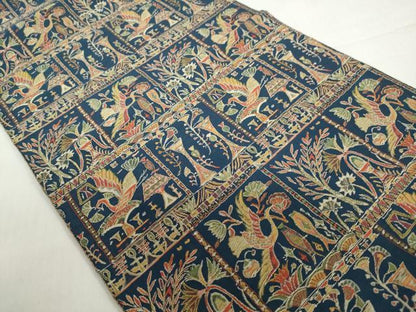 平和屋着物◎八寸名古屋帯 陶器花鳥文 正絹 逸品 DABF1139ud