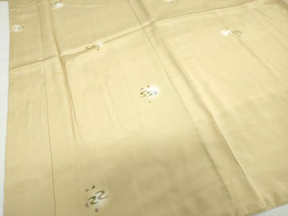 平和屋着物●長襦袢　無双仕立て　流水舞桜文　蛍暈し　正絹　逸品　DABF1153ud