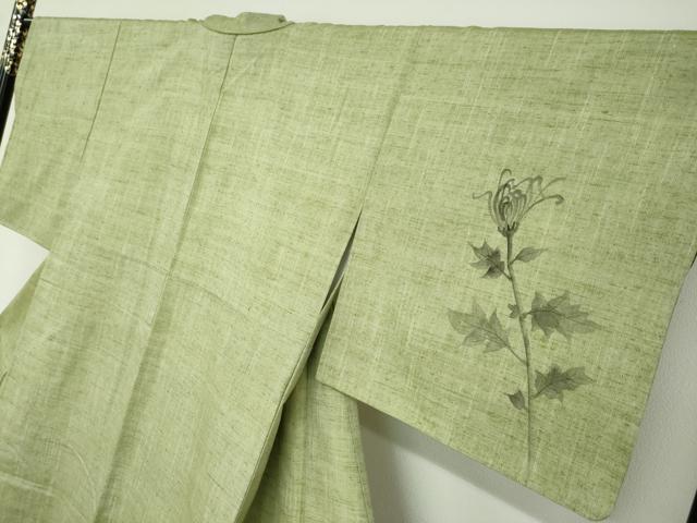 平和屋着物●訪問着　紬地　乱菊　正絹　逸品　DABF1161ud