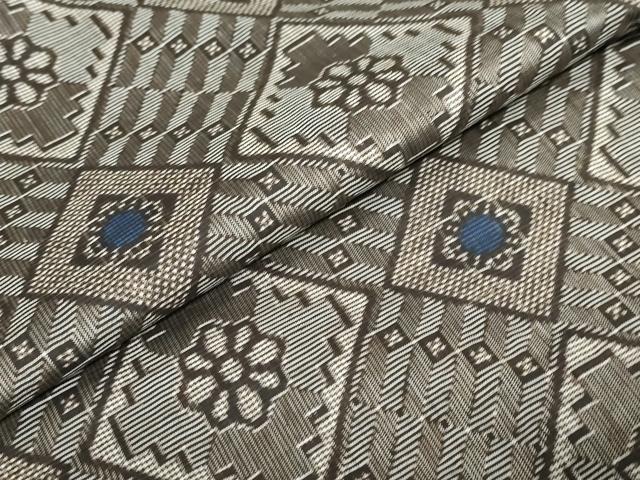 平和屋着物●本場大島紬　龍郷絣　菱文　正絹　逸品　未使用　DABF1162ud
