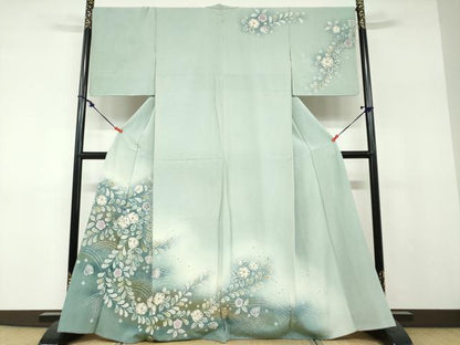 平和屋着物●訪問着　絞り　辻が花　暈し染め　正絹　逸品　DABF1165ud