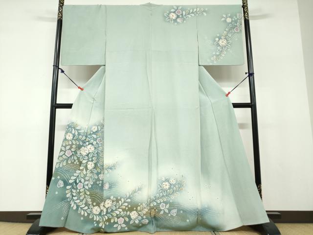 平和屋着物●訪問着　絞り　辻が花　暈し染め　正絹　逸品　DABF1165ud