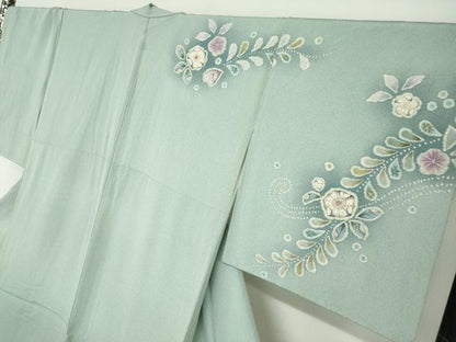 平和屋着物●訪問着　絞り　辻が花　暈し染め　正絹　逸品　DABF1165ud