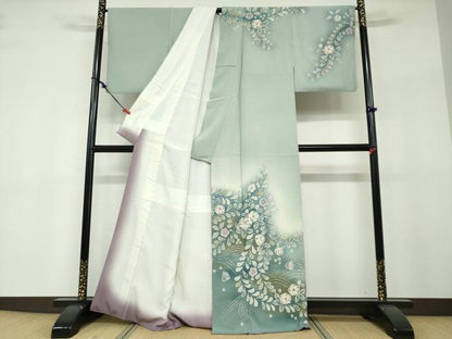 平和屋着物●訪問着　絞り　辻が花　暈し染め　正絹　逸品　DABF1165ud