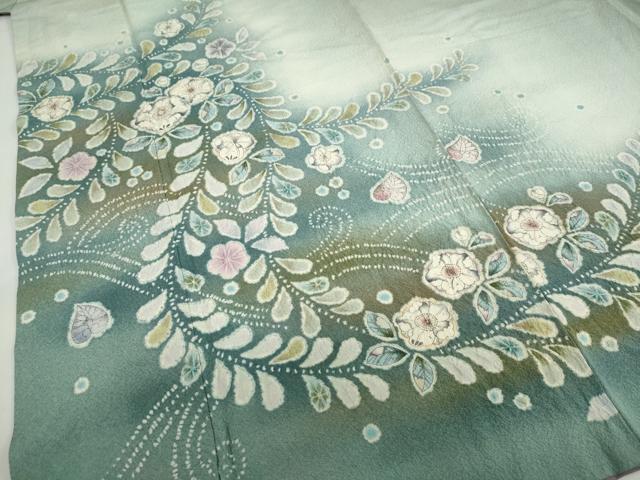 平和屋着物●訪問着　絞り　辻が花　暈し染め　正絹　逸品　DABF1165ud