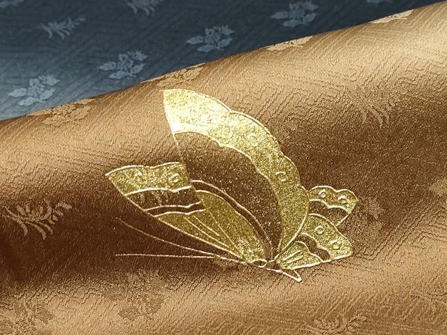 平和屋着物●訪問着　花車舞蝶文　暈し染め　金銀彩　正絹　逸品　DABF1176ud