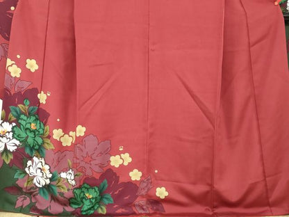 平和屋着物●豪華振袖　草花文　正絹　逸品　DABF1179ud