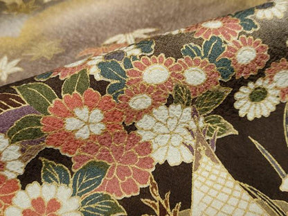 平和屋着物●訪問着　風景草花文　暈し染め　金彩　正絹　逸品　DABF1180ud