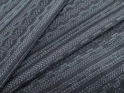 平和屋着物●結城紬　100亀甲　横段文　正絹　逸品　DABF1184ud