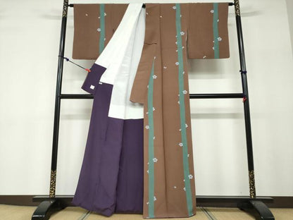 平和屋着物●世界的人形師　辻村寿三郎　ジュサブロー　小紋　舞桜間道　高島屋扱い　正絹　逸品　DABF1193ud