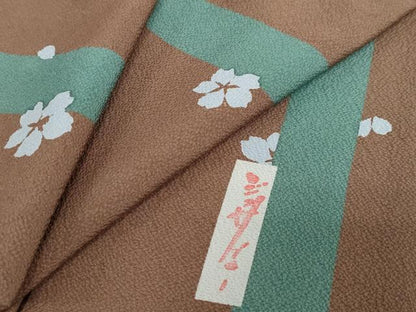 平和屋着物●世界的人形師　辻村寿三郎　ジュサブロー　小紋　舞桜間道　高島屋扱い　正絹　逸品　DABF1193ud