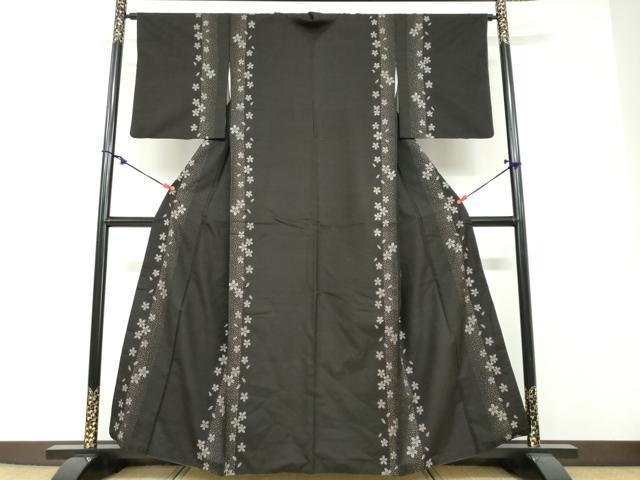平和屋着物●本場大島紬　地空き　9マルキ　舞桜間道　正絹　逸品　DABF1194ud