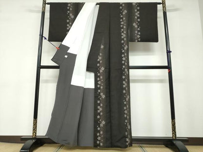 平和屋着物●本場大島紬　地空き　9マルキ　舞桜間道　正絹　逸品　DABF1194ud