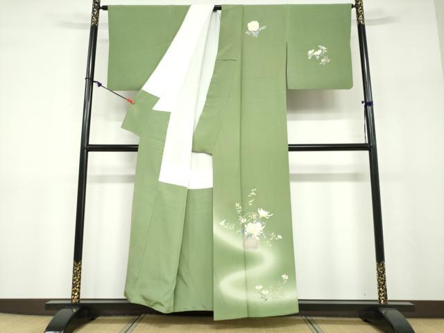 平和屋着物●友禅作家　北川聖水　訪問着　花籠文　暈し染め　正絹　逸品　DABF1202ud