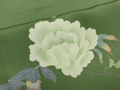 平和屋着物●友禅作家　北川聖水　訪問着　花籠文　暈し染め　正絹　逸品　DABF1202ud