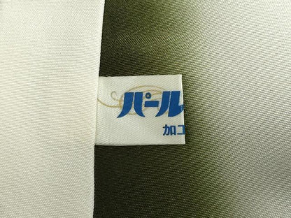 平和屋着物●上質な小紋　色紙草花文　鬼しぼ縮緬　正絹　逸品　DABF1203ud