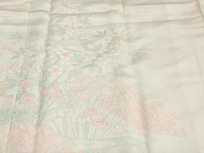 平和屋着物●長襦袢　無双仕立て　童子遊び　正絹　逸品　DABF1212ud